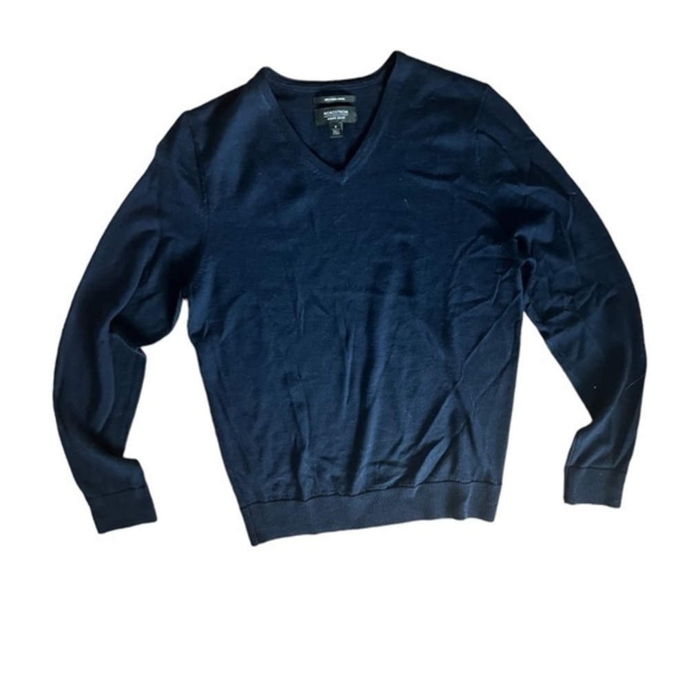 Nordstrom Men's Shop Italian Merino Wool NavySweater Size small‎